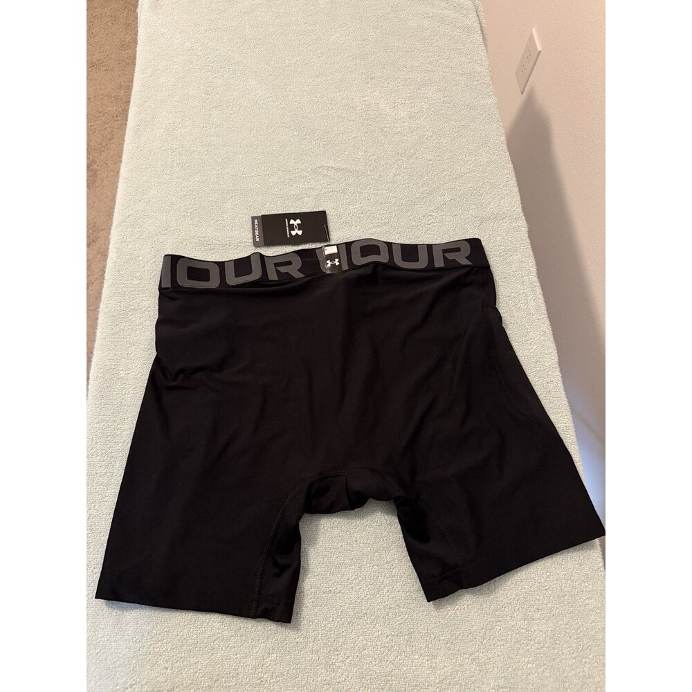 Under Armour HeatGear Compression Shorts Mens 2XL Black Athletic Training NWT - Picture 4 of 4